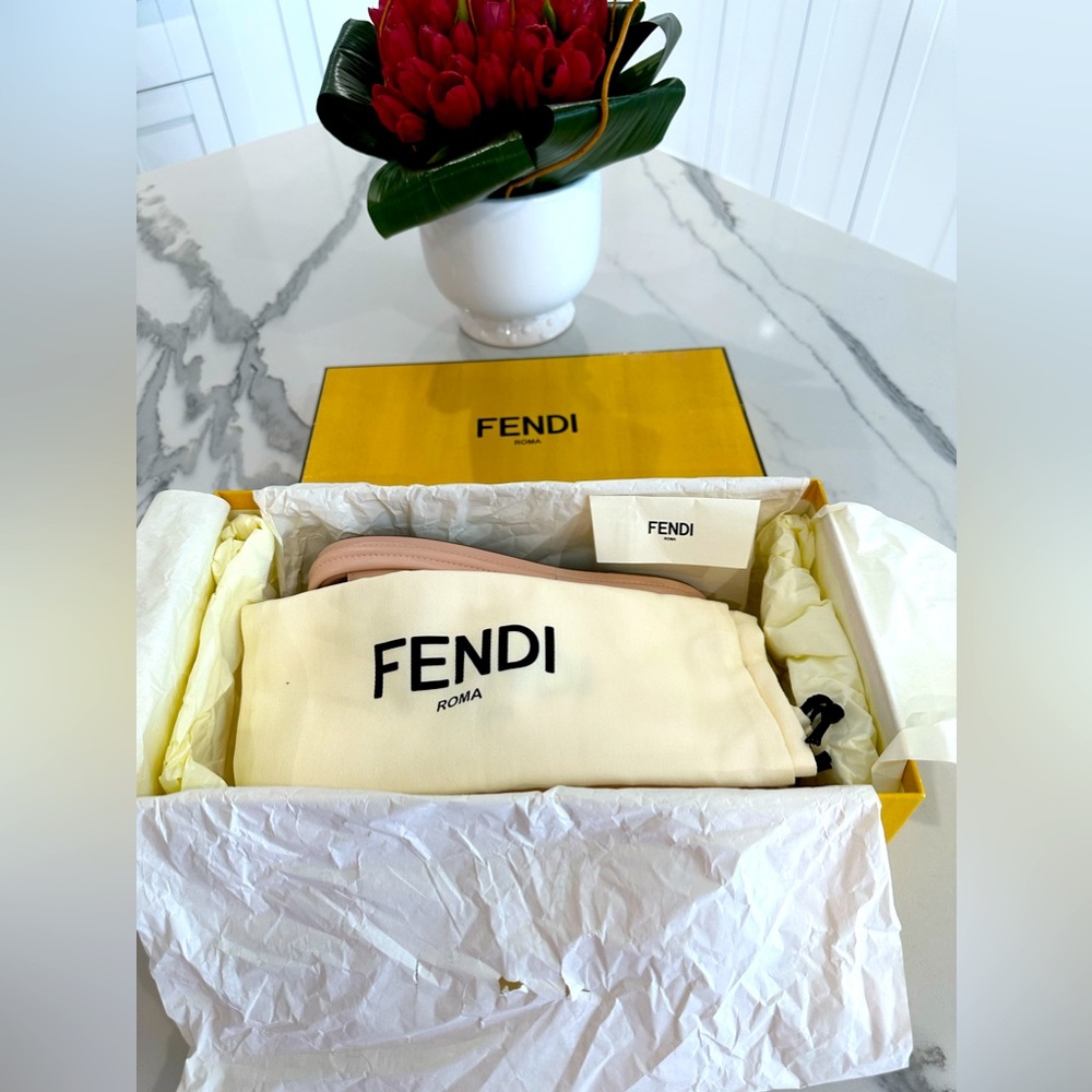 Fendi Fendigraphy Logo Slide Sandals - Picture 8 of 9